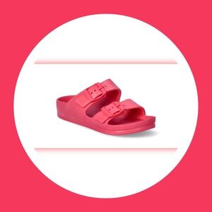 No Boundaries Women's Two Buckle Slide Sandals, Size 11
